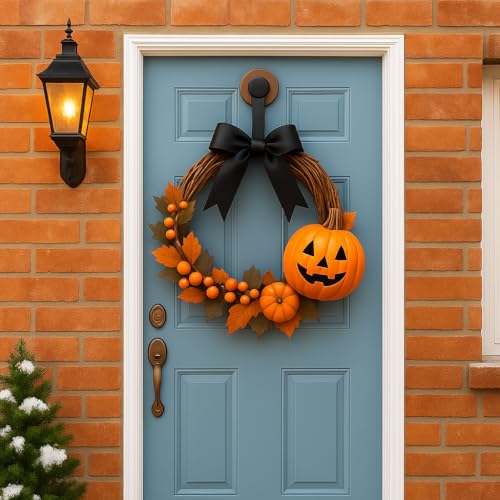 BuQueHM 3 Pack Wreath Hangers for Front Door, Glass & Smooth Surfaces, Holiday Decoration Hooks