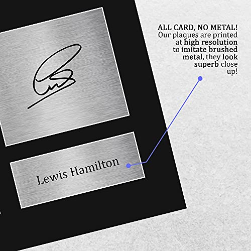 Formula 1 Racing Driver Autograph Print - 8.5x11 Inch Matted Display