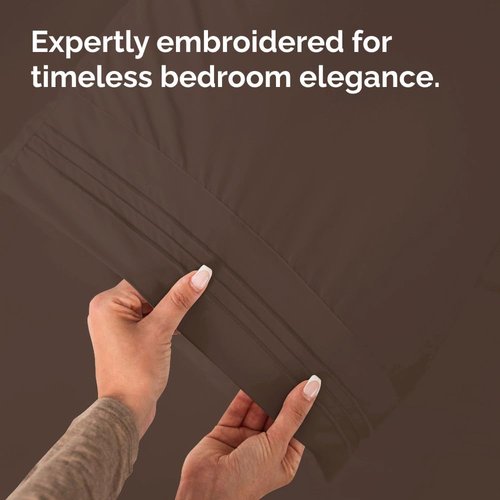 King Pillow Cases by [Brand Name] - Ultra Soft Hotel Quality Covers | Wrinkle-Free, Stain & Fade Resistant - 2 Piece Set in Brown