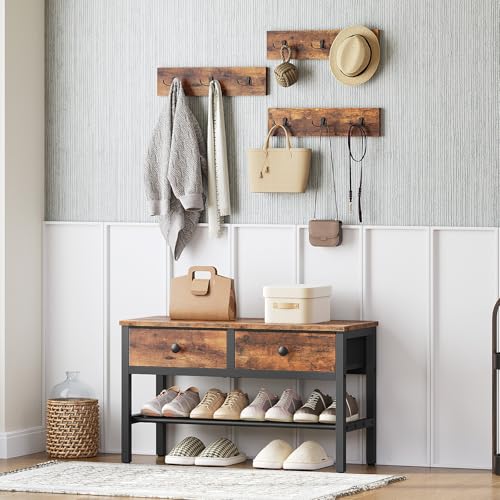 4-in-1 Hall Tree with Storage Bench, Coat Rack, and Shoe Storage Organizer
