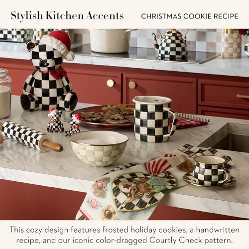 MacKenzie-Childs Christmas Cookie Recipe Cotton Dish Towel – 1-Pack, 18 x 26 in