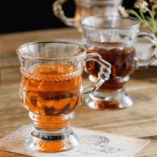 Double Wall Irish Coffee Mugs Set - Heat-Resistant Crystal Glass Cups for Hot & Cold Beverages