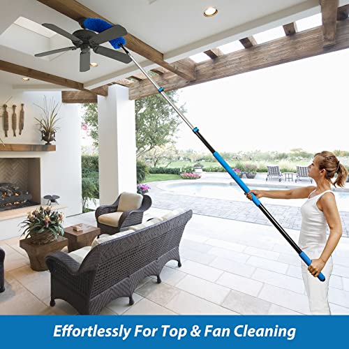 20 Ft High Reach Duster Kit with 5-12 Ft Extension Pole & Squeegee