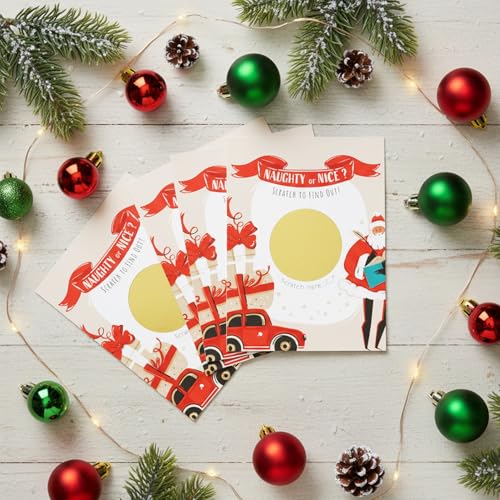 MATICAN Reindeer Games Christmas Scratch-Off Cards 40-Pack - 3.5 x 4.7 in