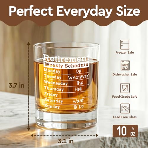 Delviyora 10oz Whiskey Glass for Retirement & Farewell Gifts, Boss, Coworker, Management