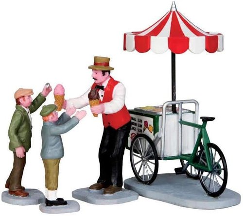 Lemax Gelato Cart Set - Delightful Ice Cream Stand for Parties | Perfect for Outdoor Events