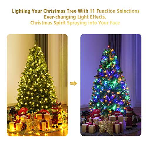 4ft Pre-Lit Artificial Christmas Tree with 100 Dual-Color LED Lights