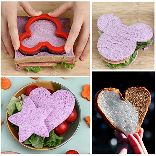 Elfkitwang Sandwich Cookie Cutters Set,