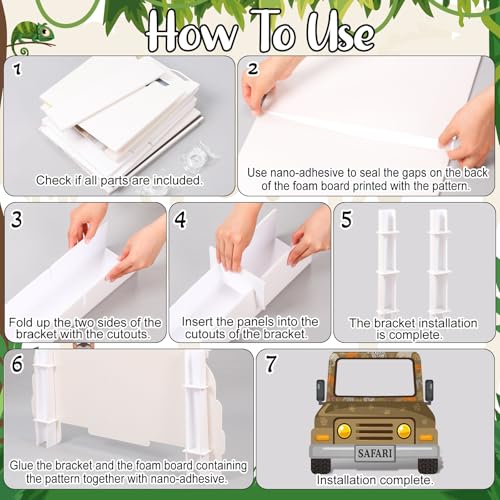 Safari Truck Photo Backdrop Stand-Up Cardboard Cutout 60x54 Inch