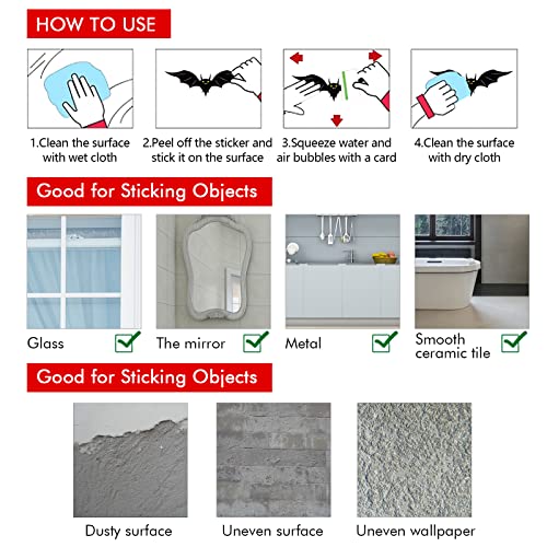 140PCS Halloween Window Clings - Double-Sided Removable Decor