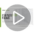 Clear Vinyl Placemats Set of 4 - 17.5 x 12 Inch Transparent Table Mats