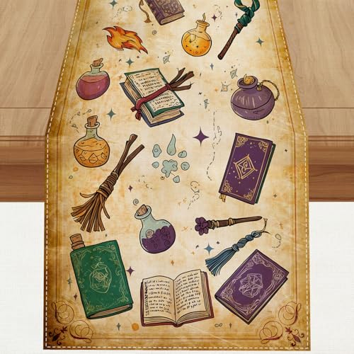Jiudungs Halloween Table Runner 13 x 72 in - Home Decor, Halloween Table Decorations