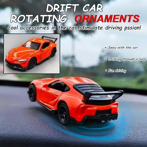 Interactive Mini Drift Car Dashboard Ornament - Dynamic 1:64 Scale Decor