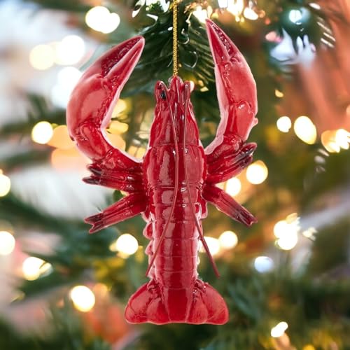 Kurt Adler Nautical Resin Lobster Christmas Ornament - 4.5 Inch Coastal Decor