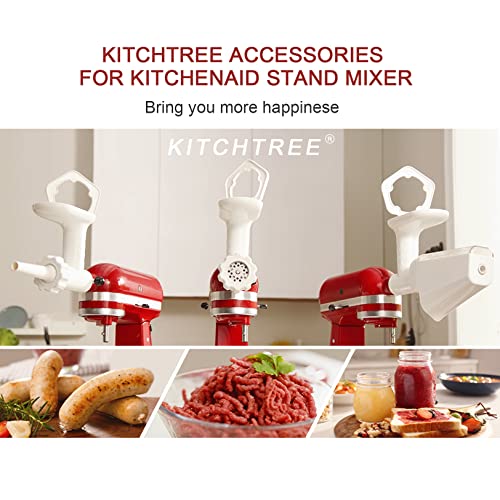 Fruit and Vegetable Strainer and Meat Grinder Attachment Set for Stand Mixers