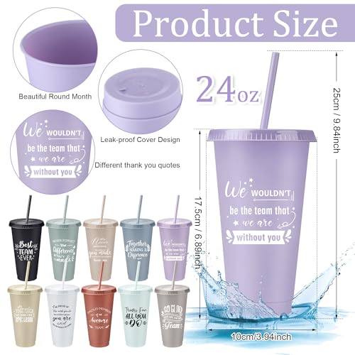 Skylety Employee Appreciation Gift Set Bulk with 30 Dark Colors Tumblers & Cards - Tribute Edition