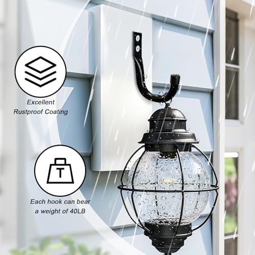 Heavy Duty Metal Wall Hooks 6-Pack for Garage Storage and Organization
