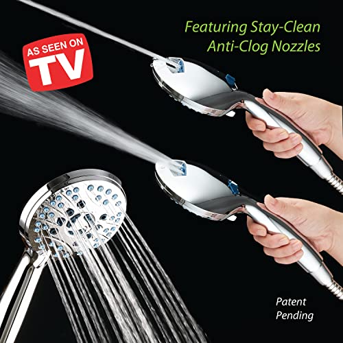 Hotel Spa AquaCare High Pressure Handheld Shower Head with Power Wash Chrome