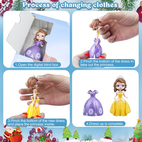 Princess Advent Calendar 24 Days Christmas Countdown Dress Up Toy Set