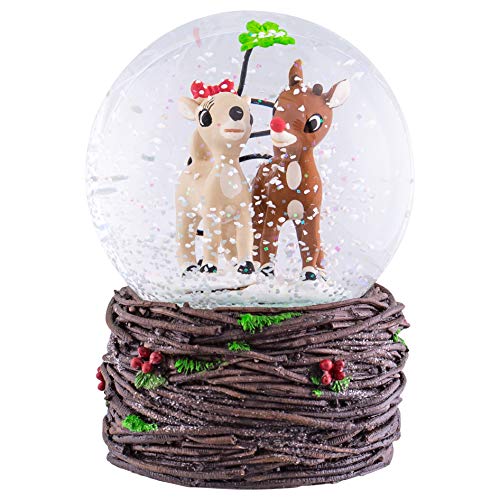 Roman Rudolph & Clarice Snow Globe with Forest Scene, 5.5 Inch