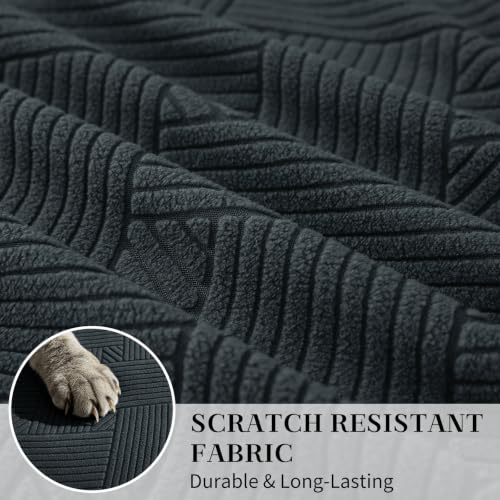 Stretch Recliner Cover with Pockets | Dark Gray, Machine Washable
