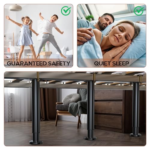 Adjustable Bed Frame Metal Support Legs, Slat Center Support (7"-12.6", 4 Pack)