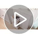 Small Coffee Bar Cabinet with 4 Drawers and Adjustable Shelf, White Sideboard