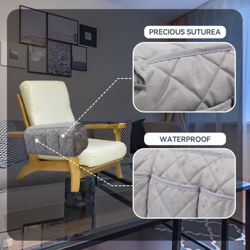 Armchair Caddy Sofa Armrest Organizer with 18 Pockets for Remote and Phone