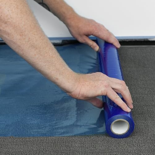 Carpet Protection Film 24in x 100ft, 3mil Heavy-Duty Adhesive Floor Cover
