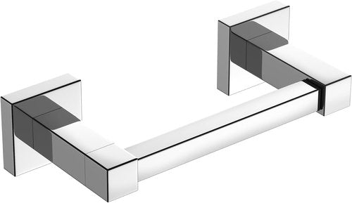 FORIOUS Toilet Paper Holder - Rustproof Stainless Steel Double Post Pivoting Design | Chrome Finish, Square