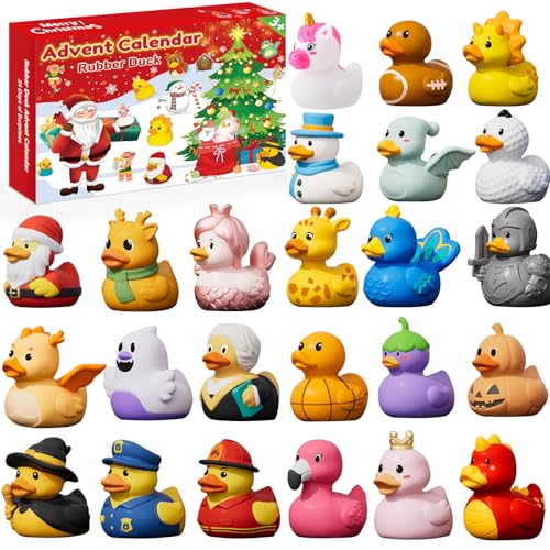 Rubber Duck Advent Calendar - 24 Day Christmas Countdown Bath Toys