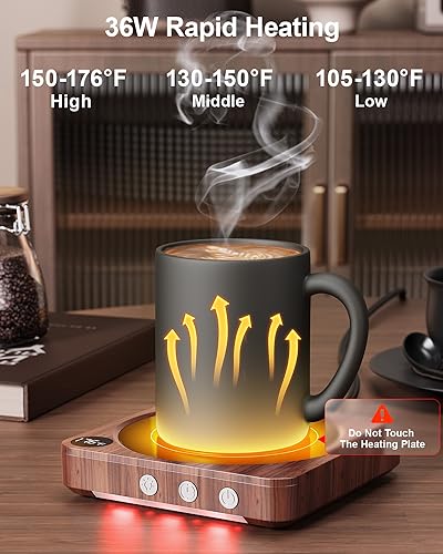 Coffee Mug Warmer for Desk with 12H Timer and 3 Temperature Settings