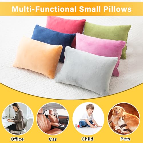 Memory Foam Mini Pillow 2-Pack, 11x7 Inches for Travel & Support