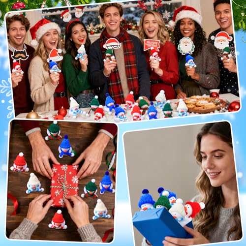 Jerify 24 Pack Christmas Snowman Rubber Ducks - Winter Holiday Party Favors