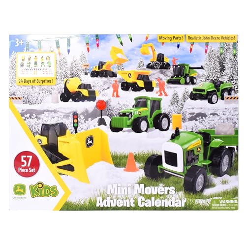 Kids Toy Vehicle Christmas Advent Calendar with Play Mat - 52 Pieces