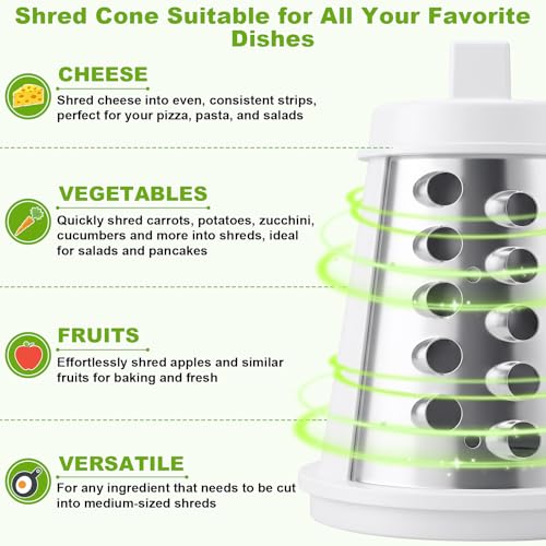 Shred Cone Replacement Blade for Salad Shooter with Cleaning Brush
