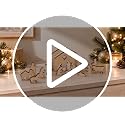 Hawkrown 16-Piece Wooden Nativity Set with Brown Finish for Indoor Christmas Decor