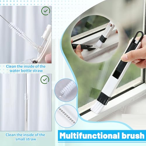16-Piece Crevice & Track Cleaning Brush Set for Deep Scrubbing Gaps