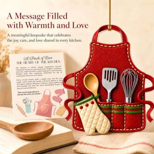 ZIPZINO Apron Ornament - Baking Kitchen Decor Gift for Bakers Women