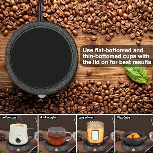 MOCOSA Black Candle Warmer Plate for Candles & Beverages, No Cup Included