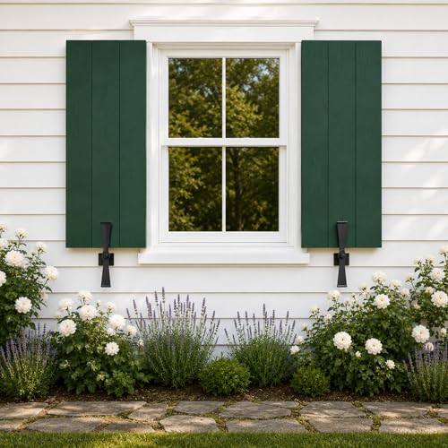8 Pack 5.75" Propeller Shutter Dogs - Wrought Iron Exterior Shutter Holders