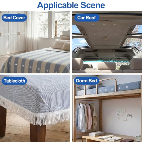 60 Pack Clear Upholstery Twist Pins - 0.5 Inch Non-Slip Bed Skirt Fasteners