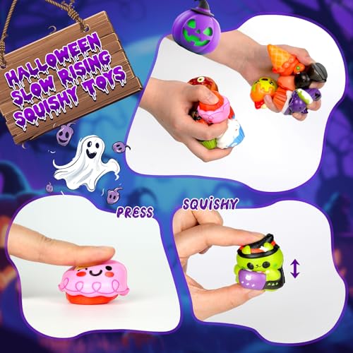 Halloween Squishy Advent Calendar with 24 Pcs Slow Rising Squeeze Toys