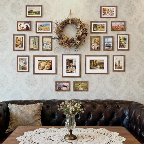 Upsimples 19-Frame Photo Set in Brown - Includes 8x10, 5x7 & 4x6