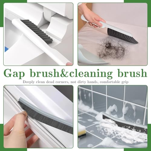 15-Piece Crevice & Grout Cleaning Brush Set, Hard Bristle Scrub Tools