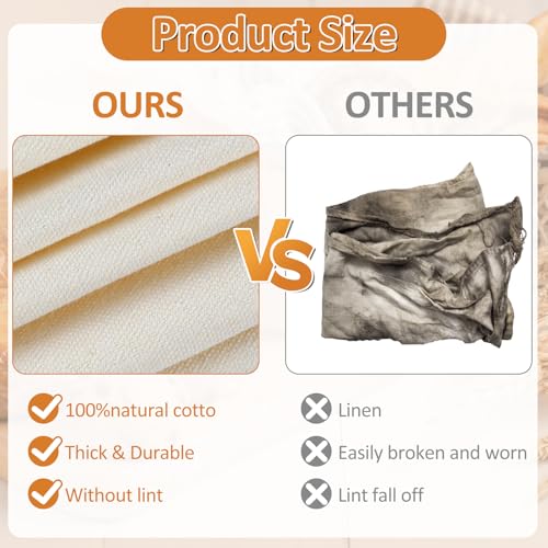 4-Pack Natural Cotton Bread Proofing Towels - 14x18.8 Inch Sourdough Cloth