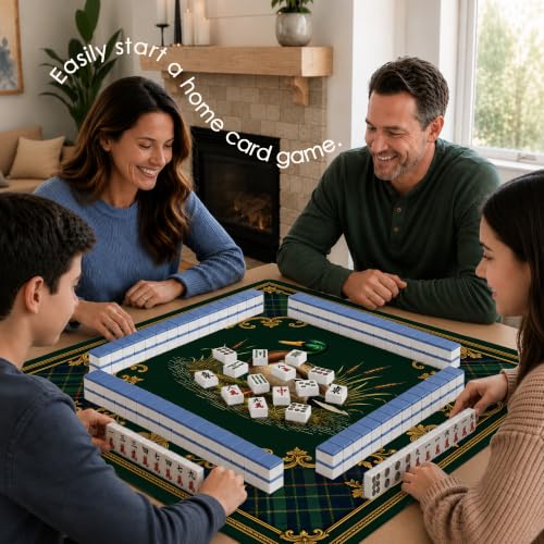 Mallard Duck Mahjong Mat 31.5" Square Anti-Slip Noise-Reducing Table Cover