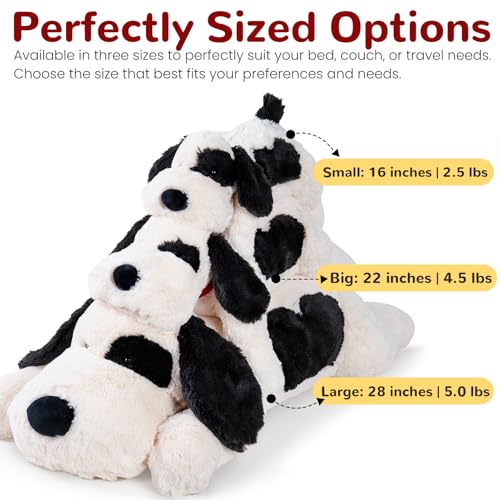 Weighted Stuffed Dog Plush Pillow - 22 Inch, 4.5lbs Soft Sensory Toy