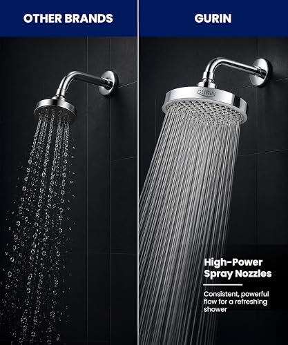 6-Inch High Pressure Rainfall Shower Head - Polished Chrome Finish