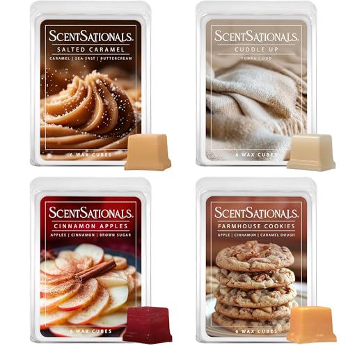 Scented Wax Melts Variety Pack - 24 Long-Lasting Cubes for Wax Warmers
